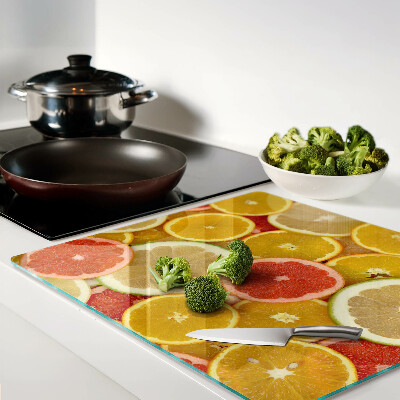 Tábua para cozinha Frutas cítricas em cores do arco-íris