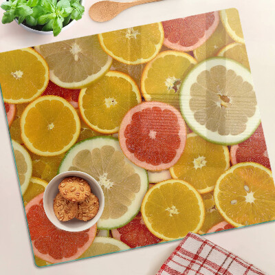 Tábua para cozinha Frutas cítricas em cores do arco-íris