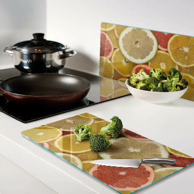 Tábua para cozinha Frutas cítricas em cores do arco-íris