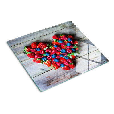 Tábua para cozinha Coração de frutas da floresta