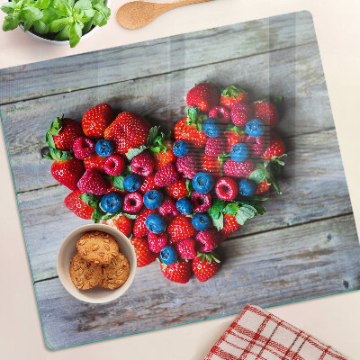 Tábua para cozinha Coração de frutas da floresta