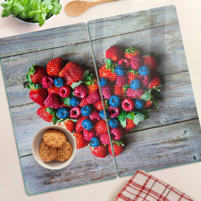 Tábua para cozinha Coração de frutas da floresta