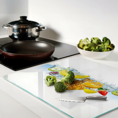 Tábua para corte Fruta na água