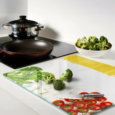 Tábua para corte Macarrão com ervas e tomates