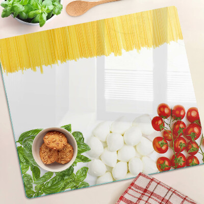 Tábua para corte Macarrão com ervas e tomates