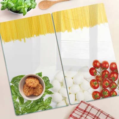 Tábua para corte Macarrão com ervas e tomates