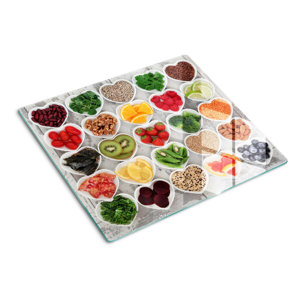 Tábua para corte Frutas e vegetais em corações