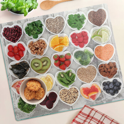 Tábua para corte Frutas e vegetais em corações