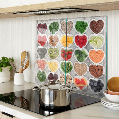 Tábua para corte Frutas e vegetais em corações