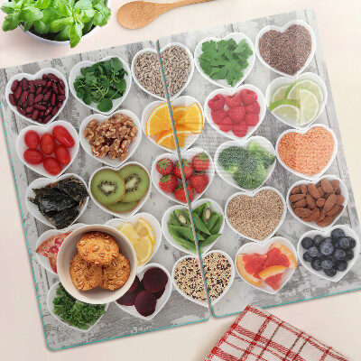 Tábua para corte Frutas e vegetais em corações