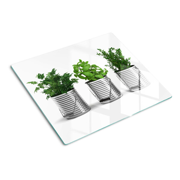 Tábua para corte Plantas em vasos de metal