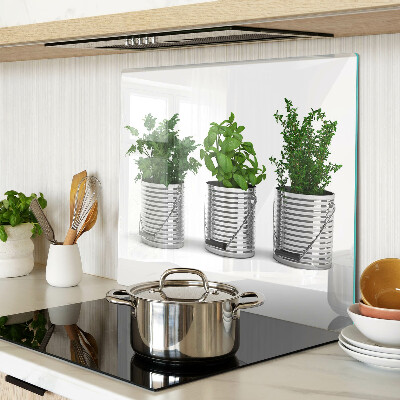 Tábua para corte Plantas em vasos de metal