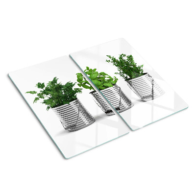 Tábua para corte Plantas em vasos de metal