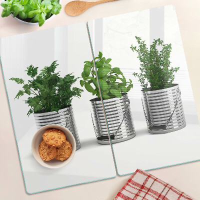 Tábua para corte Plantas em vasos de metal