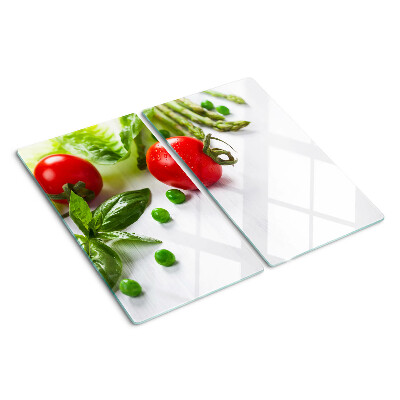 Tábua para cozinha Legumes em uma bancada branca