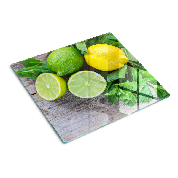 Tábua para cozinha Limões e limas com hortelã