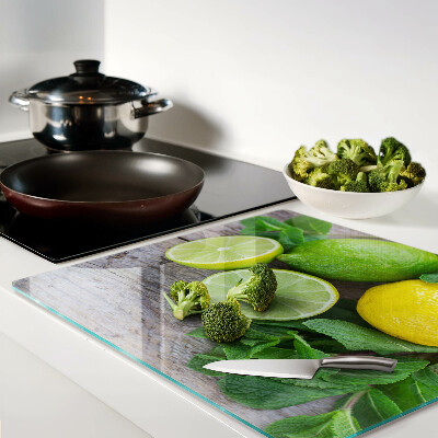 Tábua para cozinha Limões e limas com hortelã