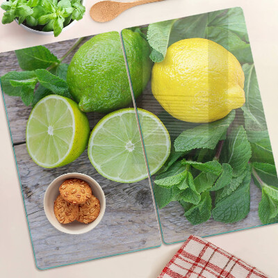 Tábua para cozinha Limões e limas com hortelã