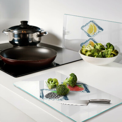 Tábua para corte Fruta no gelo