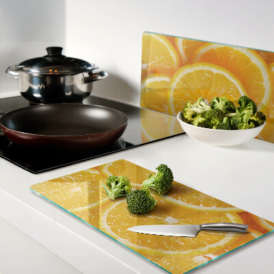 Tábua para cozinha fatias de laranja