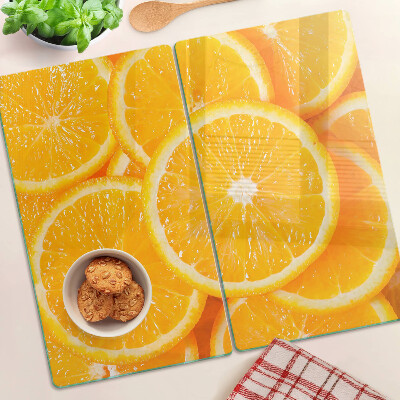 Tábua para cozinha fatias de laranja
