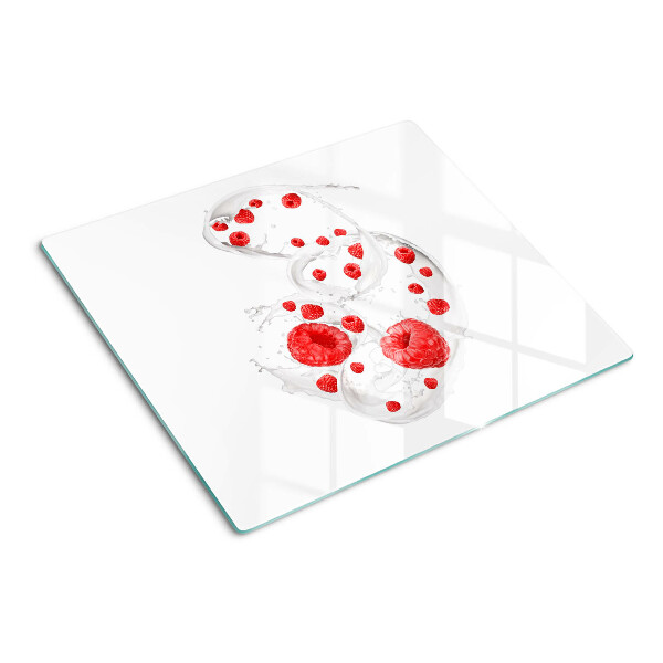 Tábua para corte Bolhas de framboesa na água