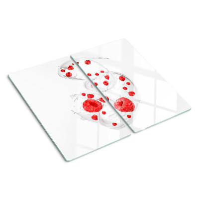 Tábua para corte Bolhas de framboesa na água