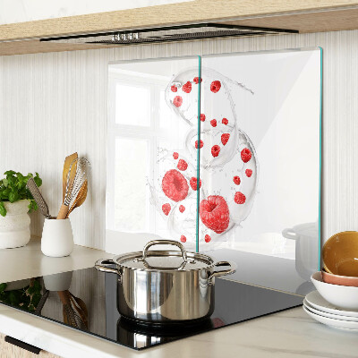 Tábua para corte Bolhas de framboesa na água