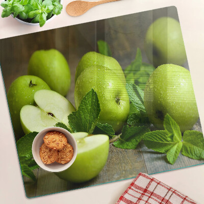Tábua para cozinha Maçãs verdes com hortelã