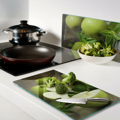 Tábua para cozinha Maçãs verdes com hortelã