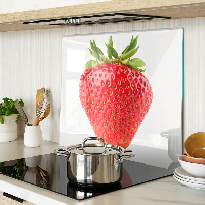 Tábua para corte Morango em fundo branco