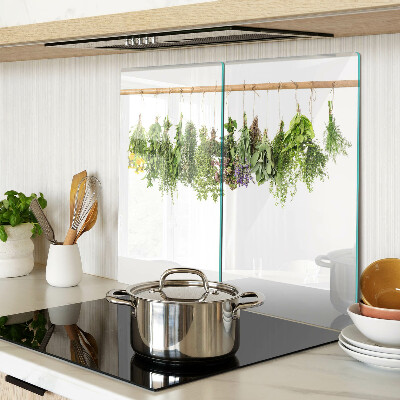 Tábua para corte Ervas secas em uma corda