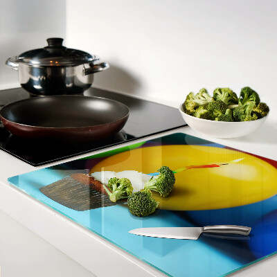 Tábua para corte Cupcake de aniversário com balões