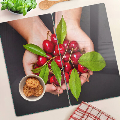 Tábua para cozinha Cerejas vermelhas nas mãos