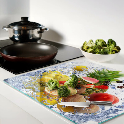 Tábua para corte Fruta na água