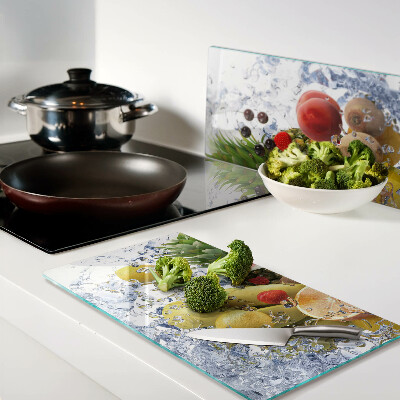 Tábua para corte Fruta na água