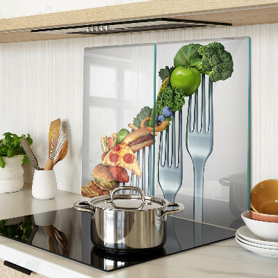 Tábua para cozinha Comida no garfo