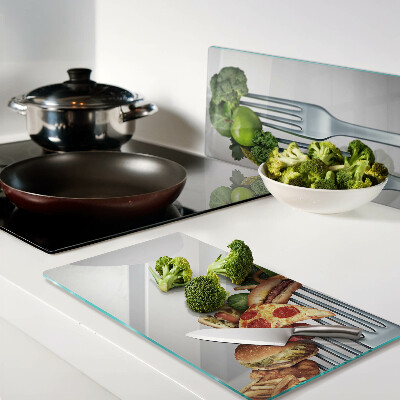 Tábua para cozinha Comida no garfo