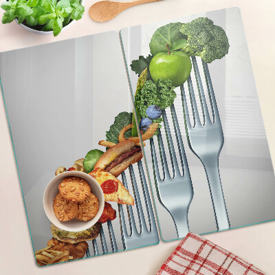 Tábua para cozinha Comida no garfo