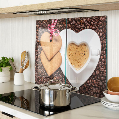 Tábua para cozinha Café com coração e biscoitos