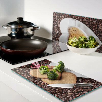Tábua para cozinha Café com coração e biscoitos