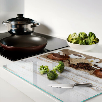 Tábua para corte Café e grãos de café