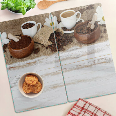 Tábua para corte Café e grãos de café