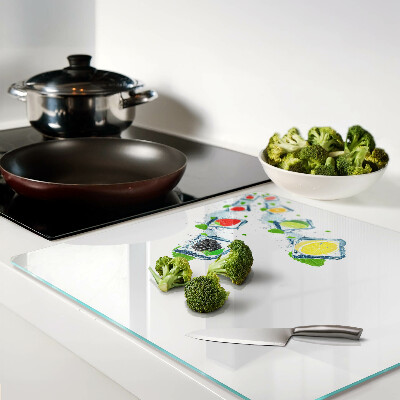 Tábua para corte Motivo de frutas com fatias coloridas