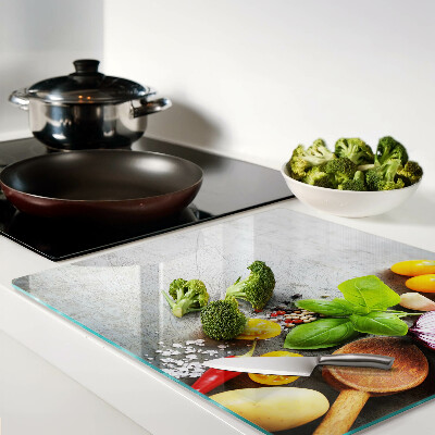 Tábua para cozinha Ingredientes e ervas da cozinha