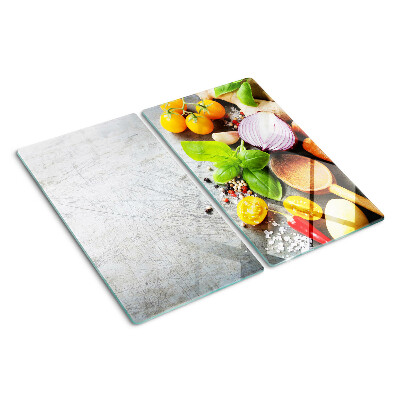 Tábua para cozinha Ingredientes e ervas da cozinha