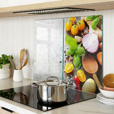 Tábua para cozinha Ingredientes e ervas da cozinha