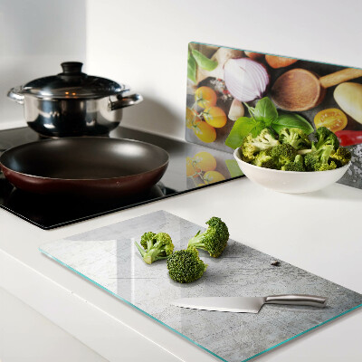 Tábua para cozinha Ingredientes e ervas da cozinha