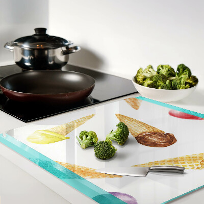 Tábua para corte Sorvete em casquinha de waffle