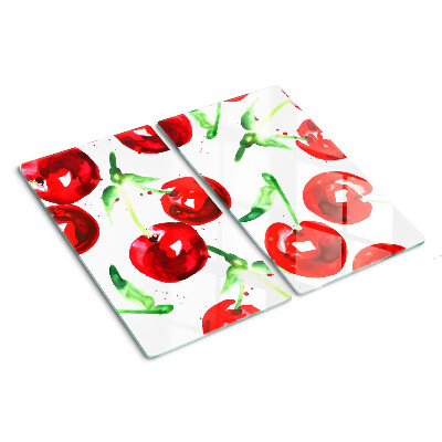 Tábua para cozinha Cerejas vermelhas em um fundo branco